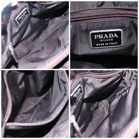 PRADA Hand Bag Nylon Brown Auth ti2669 - Picture 12 of 14